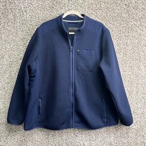 Fabletics Jacket Women's 4X Pace Knit Blue Zip Textured Performance Bomber Scrub